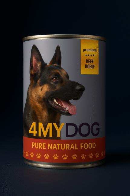 طعام 4MYDOG للكلاب البالغة بنكهة اللحم البقري 1250 جرام.